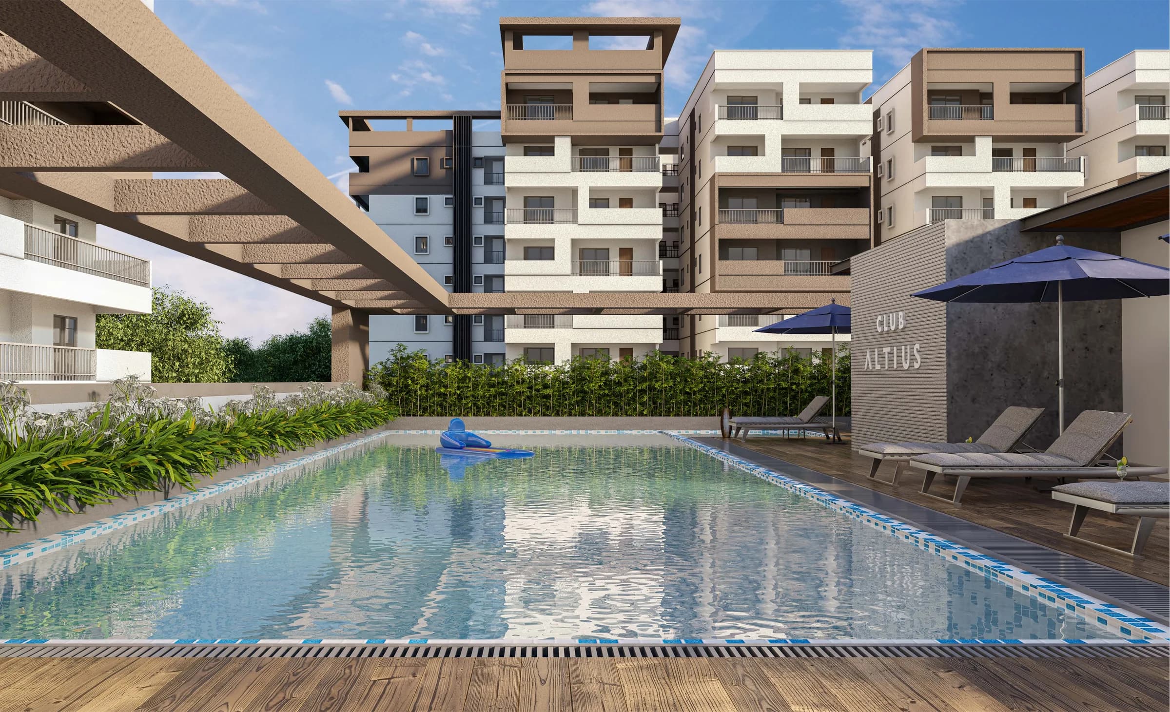 Terrace swimming pool at Club Altius